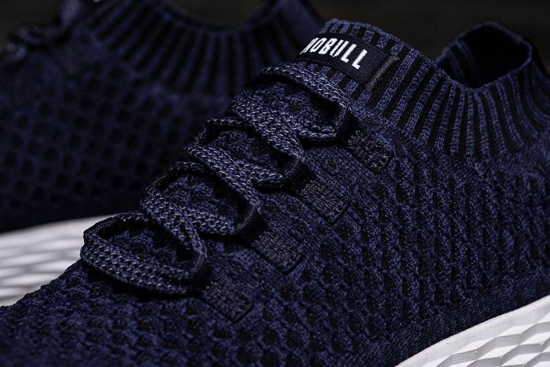 Navy Nobull Midnight Knit Runner Men's Running Shoes | CA E1035B